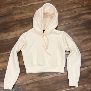 J. Crew ivory  white cropped sweater hoodie